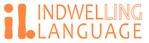 Indwelling Language Logo with text lighter orange 576