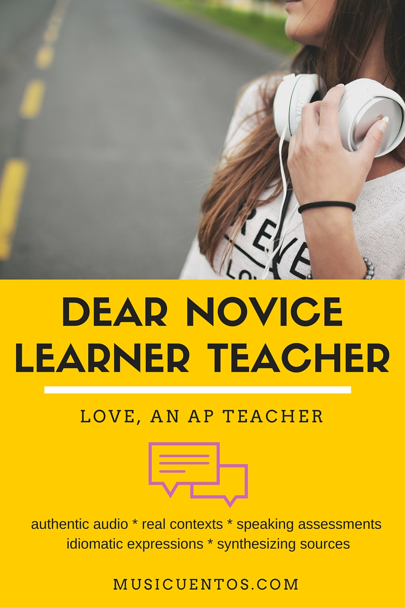 dear novice learner teacher