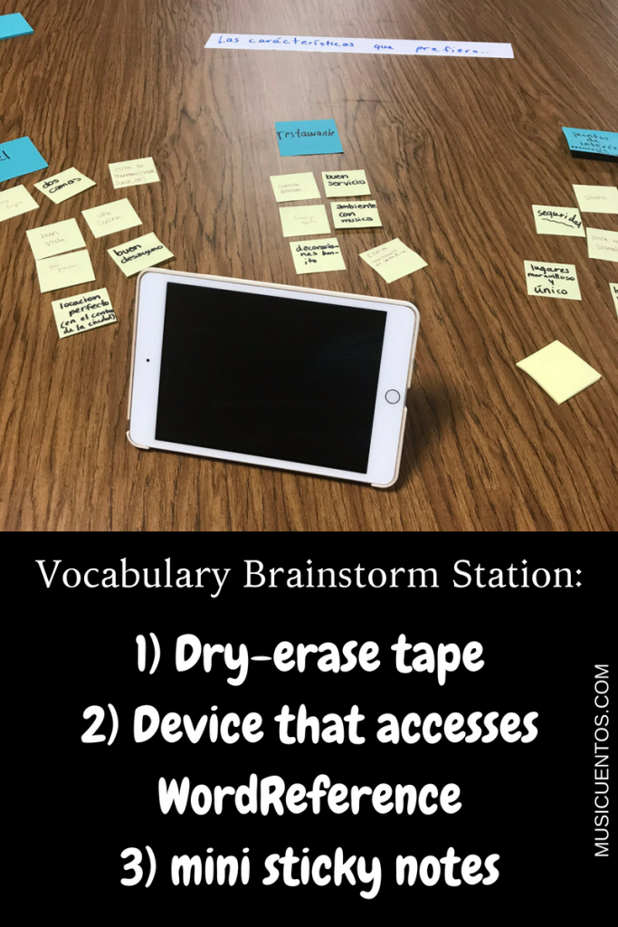 Vocabulary Brainstorm Station_